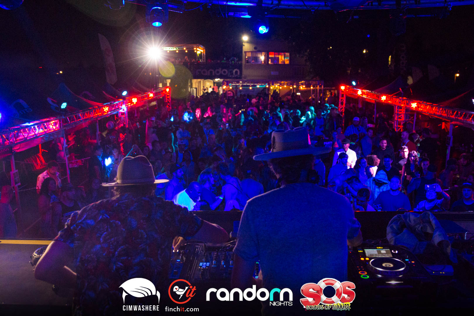 Packed dance floor from the stage