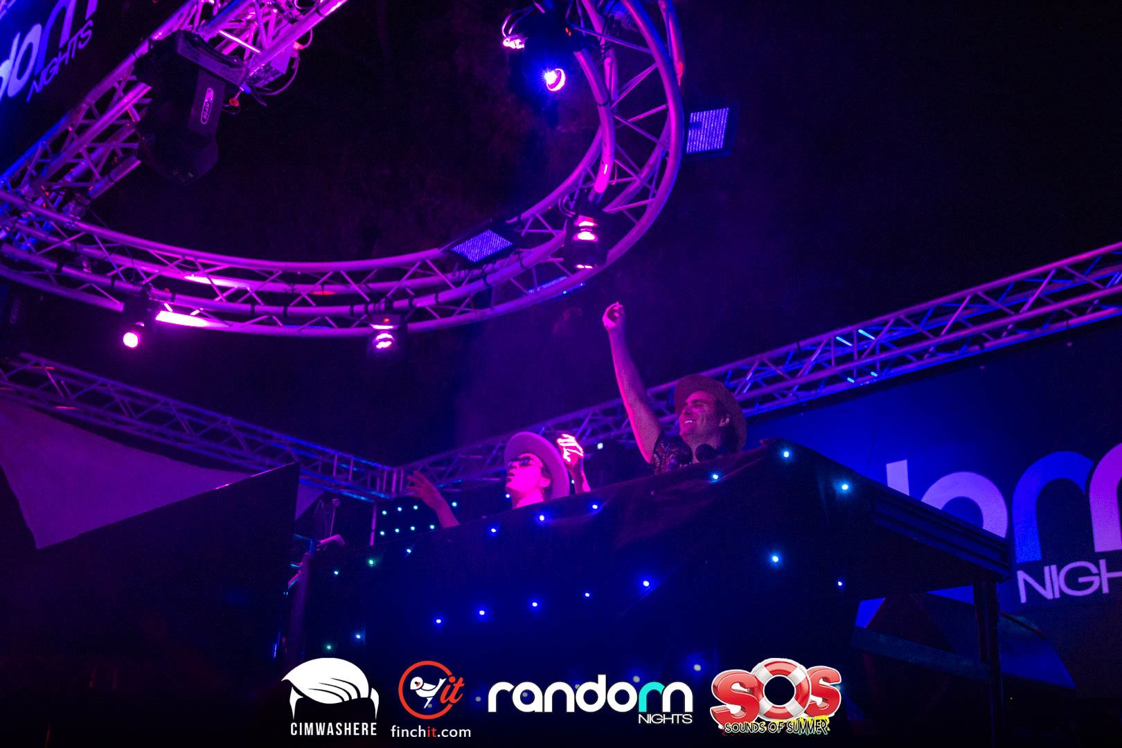 Purple stage lighting detail