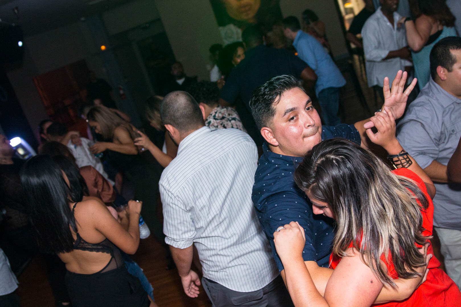 Crowded dance floor at Deseo